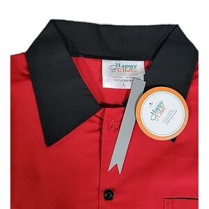 Happy Chef Men's Red‎ Size Large Signature 3/4 Sleeve Coat